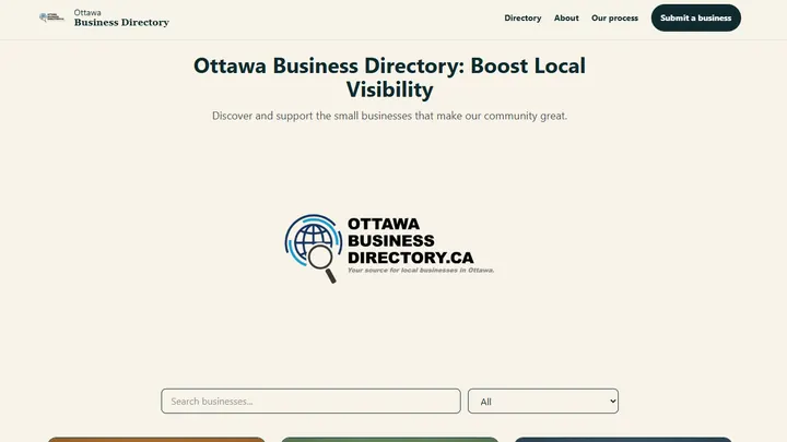 Ottawa Business Directory homepage